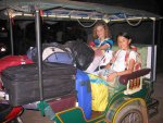 Transfert en tuk tuk vers la guesthouse Elephants d'Angkor, à Siem reap