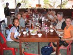 Premier repas au Cambodge, près de Poipet