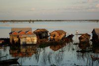 maisons flottantes sur le Tonle sap